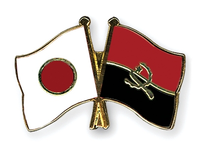 Fahnen Pins Japan Angola