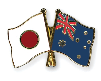 Fahnen Pins Japan Australien