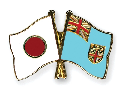 Fahnen Pins Japan Fidschi