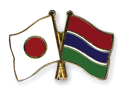 Fahnen Pins Japan Gambia