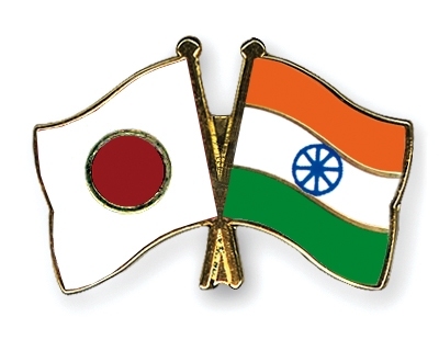 Fahnen Pins Japan Indien