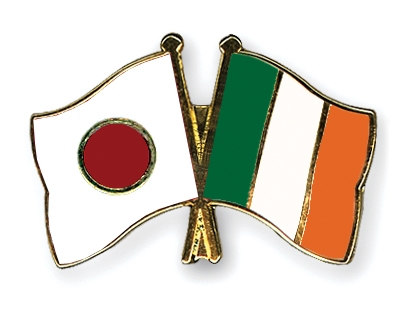 Fahnen Pins Japan Irland
