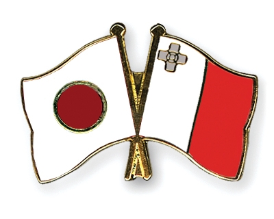 Fahnen Pins Japan Malta