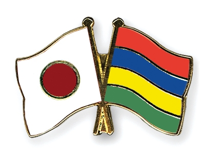 Fahnen Pins Japan Mauritius