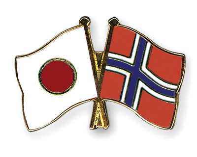 Fahnen Pins Japan Norwegen