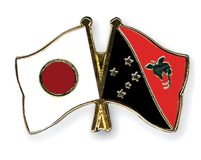 Fahnen Pins Japan Papua-Neuguinea