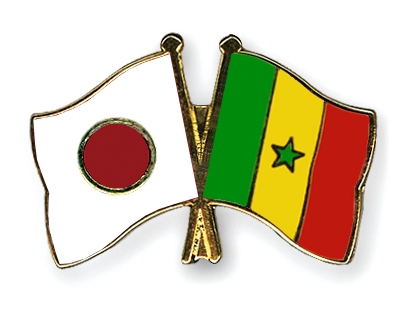 Fahnen Pins Japan Senegal