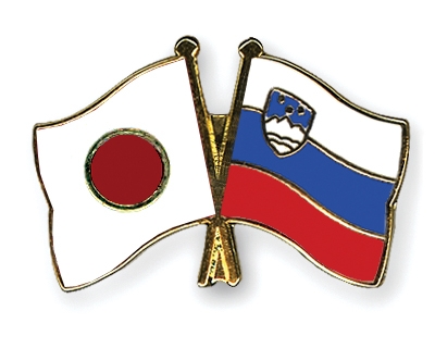 Fahnen Pins Japan Slowenien