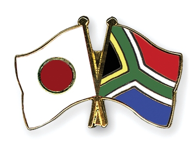 Fahnen Pins Japan Sdafrika