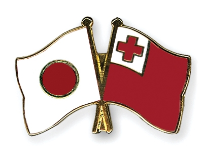 Fahnen Pins Japan Tonga