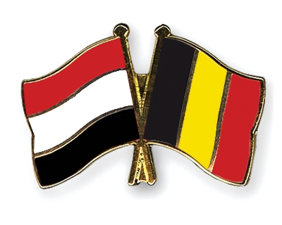 Fahnen Pins Jemen Belgien
