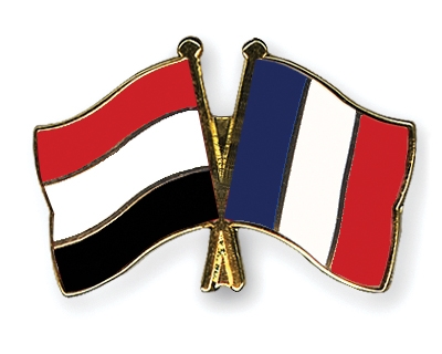 Fahnen Pins Jemen Frankreich