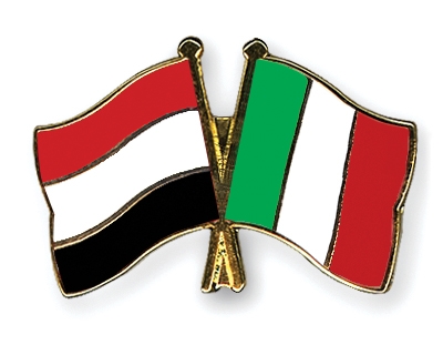 Fahnen Pins Jemen Italien