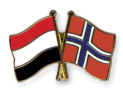 Fahnen Pins Jemen Norwegen