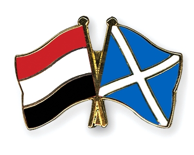 Fahnen Pins Jemen Schottland