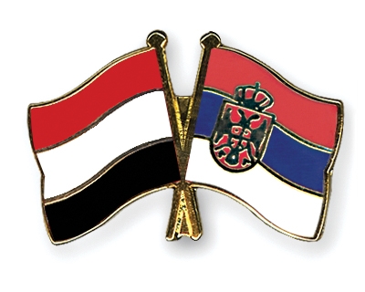 Fahnen Pins Jemen Serbien