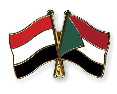 Fahnen Pins Jemen Sudan