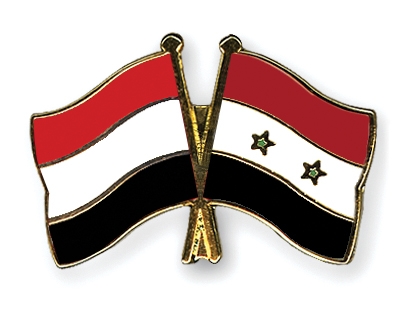 Fahnen Pins Jemen Syrien