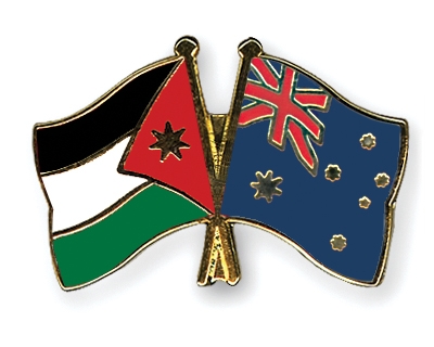 Fahnen Pins Jordanien Australien