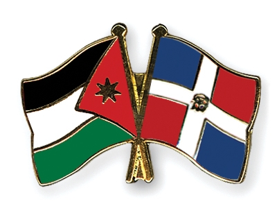 Fahnen Pins Jordanien Dominikanische-Republik