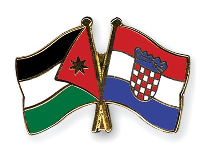 Fahnen Pins Jordanien Kroatien