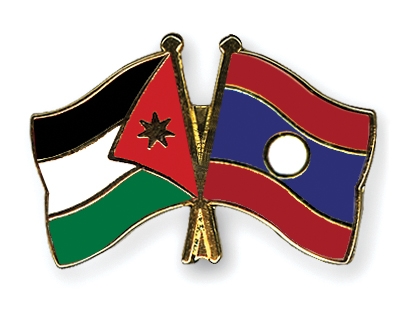 Fahnen Pins Jordanien Laos