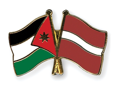 Fahnen Pins Jordanien Lettland