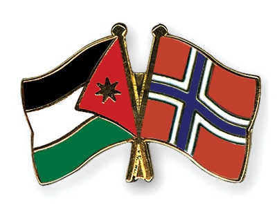 Fahnen Pins Jordanien Norwegen