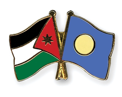 Fahnen Pins Jordanien Palau