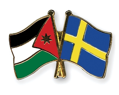 Fahnen Pins Jordanien Schweden