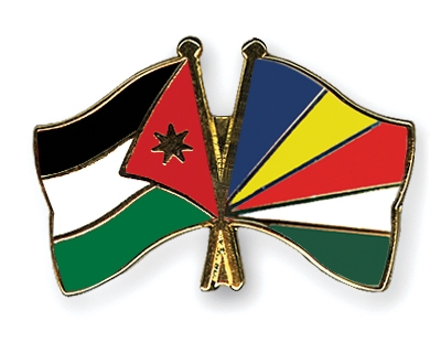 Fahnen Pins Jordanien Seychellen