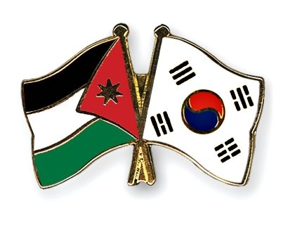 Fahnen Pins Jordanien Sdkorea