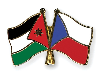 Fahnen Pins Jordanien Tschechische-Republik