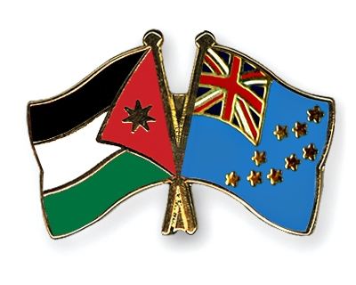 Fahnen Pins Jordanien Tuvalu