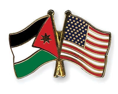 Fahnen Pins Jordanien USA