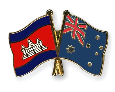 Fahnen Pins Kambodscha Australien