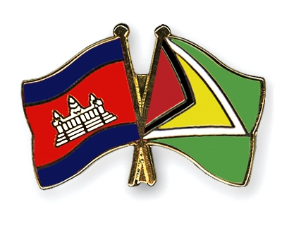 Fahnen Pins Kambodscha Guyana