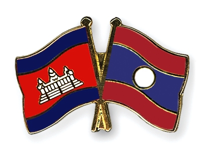 Fahnen Pins Kambodscha Laos