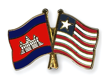 Fahnen Pins Kambodscha Liberia