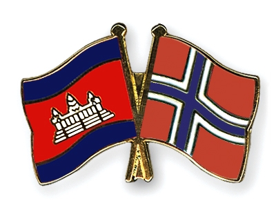 Fahnen Pins Kambodscha Norwegen