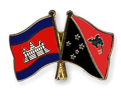 Fahnen Pins Kambodscha Papua-Neuguinea