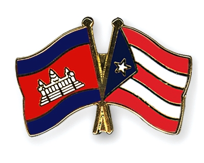 Fahnen Pins Kambodscha Puerto-Rico