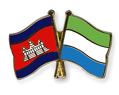 Fahnen Pins Kambodscha Sierra-Leone