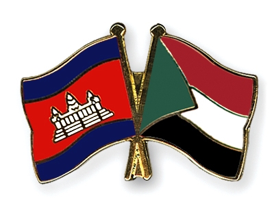 Fahnen Pins Kambodscha Sudan