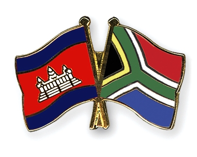 Fahnen Pins Kambodscha Sdafrika