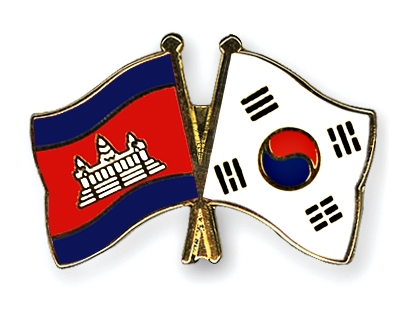 Fahnen Pins Kambodscha Sdkorea