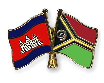 Fahnen Pins Kambodscha Vanuatu