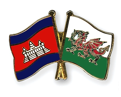 Fahnen Pins Kambodscha Wales