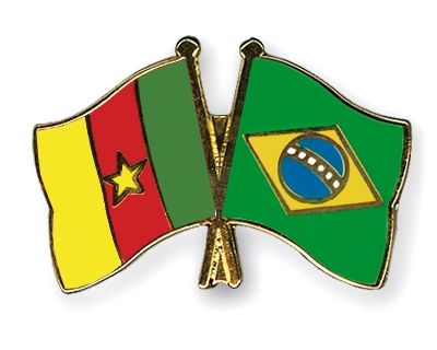Fahnen Pins Kamerun Brasilien