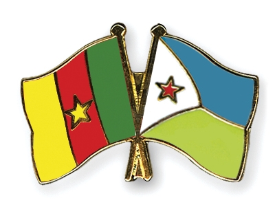 Fahnen Pins Kamerun Dschibuti